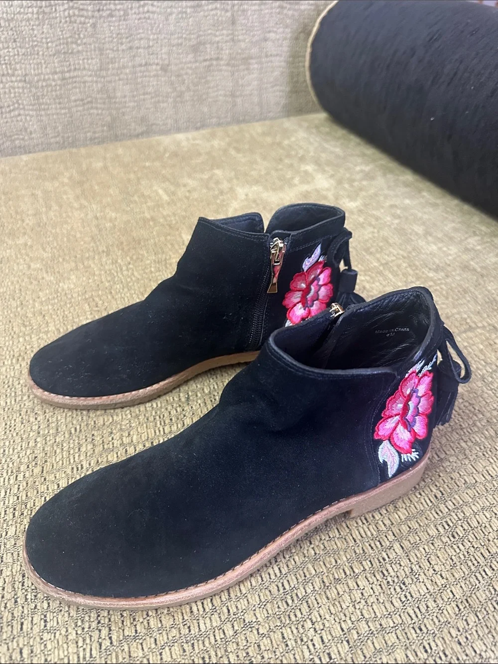 kate spade black suede
